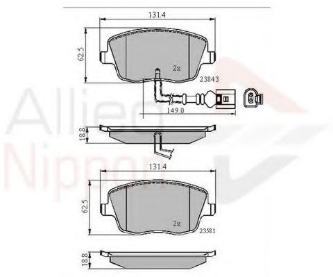 Гальмівні колодки COMLINE ADB11147