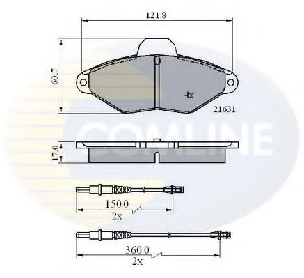 Тормозные колодки COMLINE CBP2568