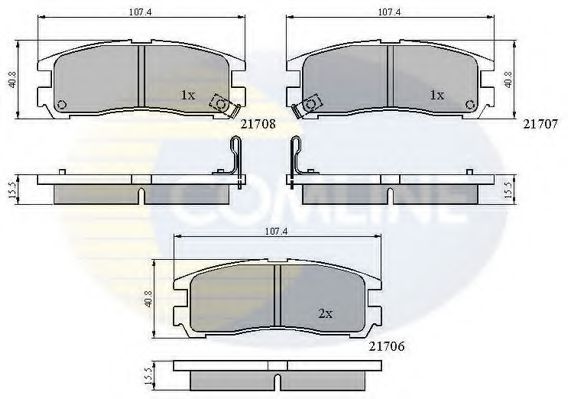 Тормозные колодки COMLINE CBP3468