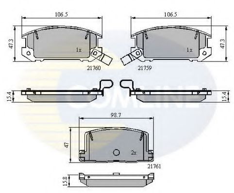 Тормозные колодки COMLINE CBP3756