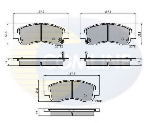 Тормозные колодки COMLINE CBP3757
