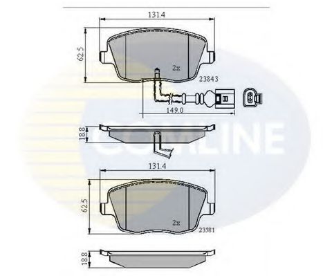 Гальмівні колодки COMLINE CBP11147