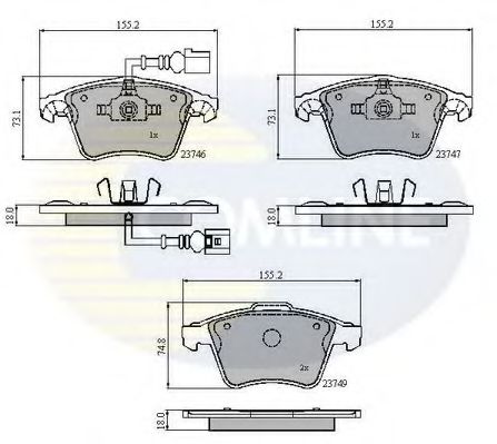 Тормозные колодки COMLINE CBP11312