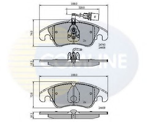 Тормозные колодки COMLINE CBP21789