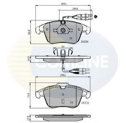 Тормозные колодки COMLINE CBP22002