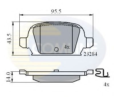 Тормозные колодки COMLINE CBP31135