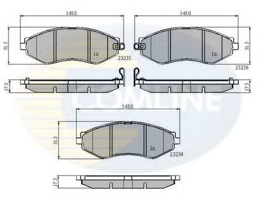 Тормозные колодки COMLINE CBP31188