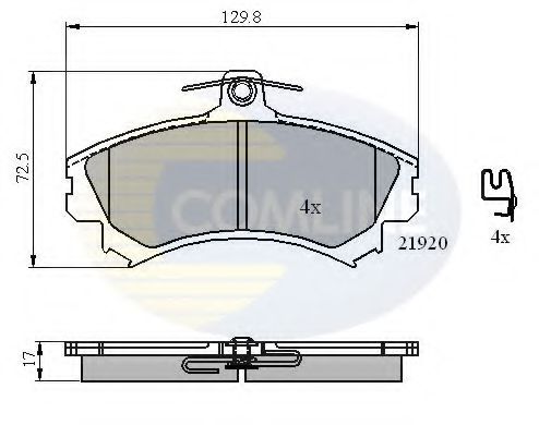 Тормозные колодки COMLINE CBP31304