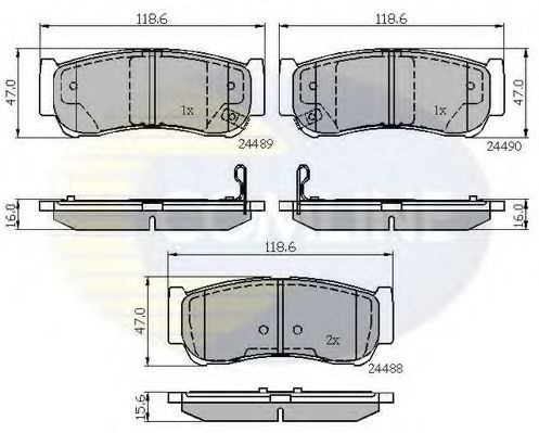 Тормозные колодки COMLINE CBP31714
