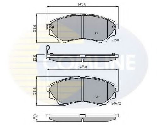 Тормозные колодки COMLINE CBP32012