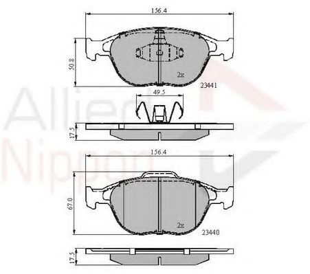 Тормозные колодки COMLINE ADB01150