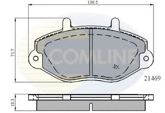 Тормозные колодки COMLINE CBP0924