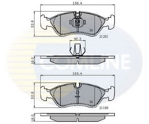 Тормозные колодки COMLINE CBP01007
