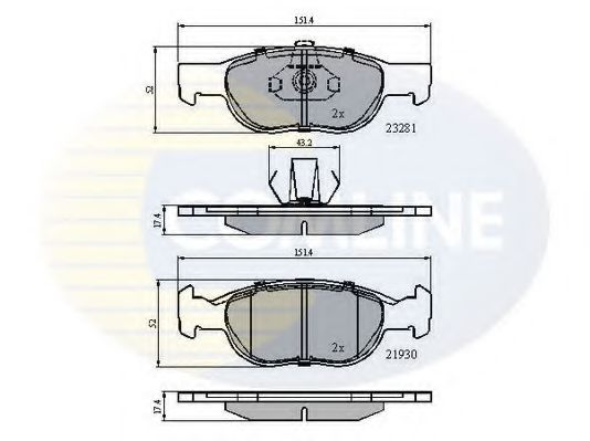 Тормозные колодки COMLINE CBP01018