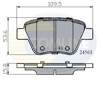 Гальмівні колодки COMLINE CBP02022