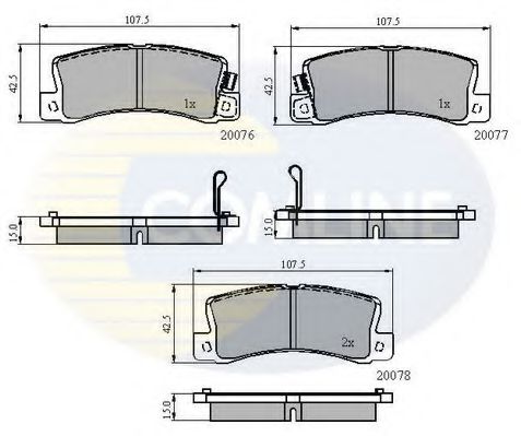 Тормозные колодки COMLINE CBP3458