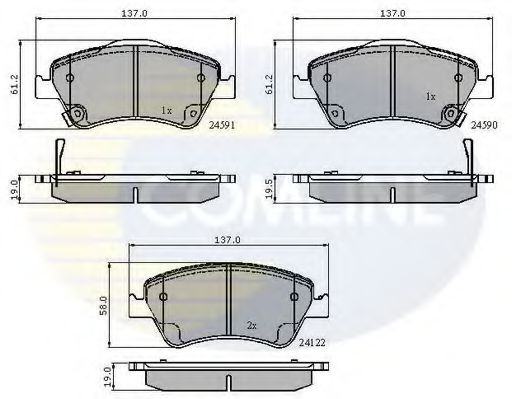 Тормозные колодки COMLINE CBP31576