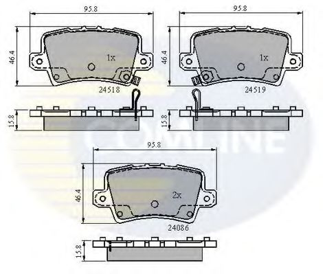 Тормозные колодки COMLINE CBP31587