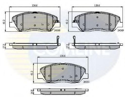 Тормозные колодки COMLINE CBP31676