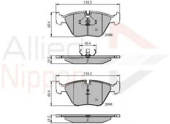 Тормозные колодки COMLINE ADB0358