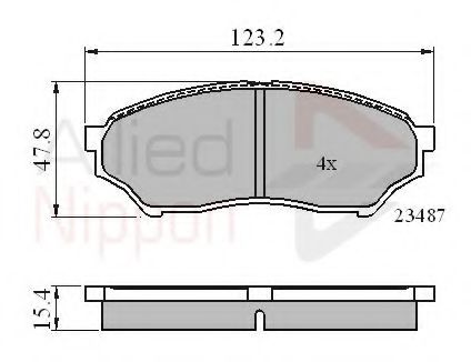 Тормозные колодки COMLINE ADB0826
