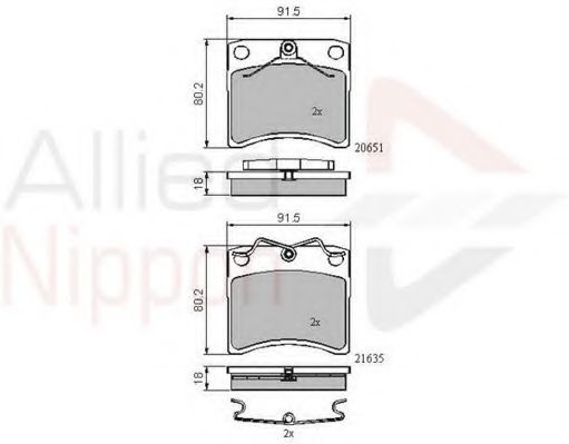 Тормозные колодки COMLINE ADB0953
