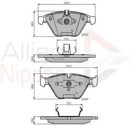 Тормозные колодки COMLINE ADB02033