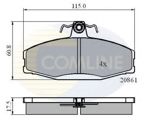 Тормозные колодки COMLINE CBP0928