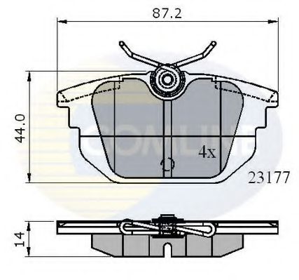 Тормозные колодки COMLINE CBP01012