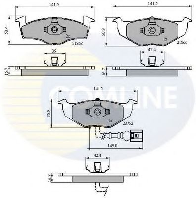 Тормозные колодки COMLINE CBP1707