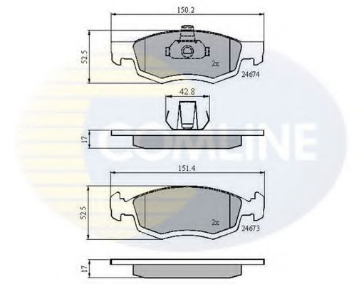 Тормозные колодки COMLINE CBP01791