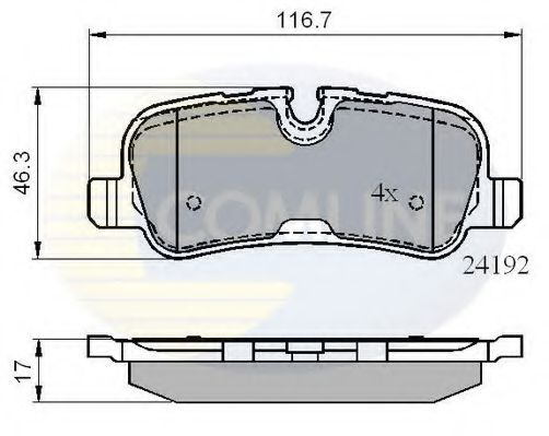 Гальмівні колодки COMLINE CBP02021