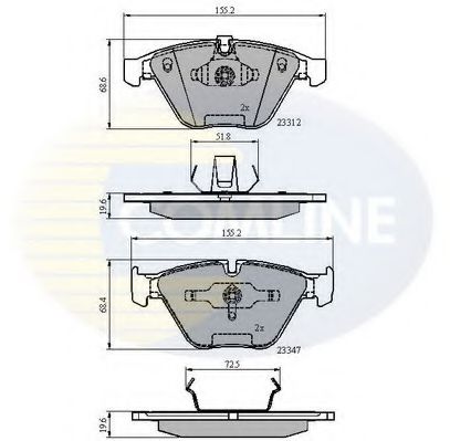 Тормозные колодки COMLINE CBP02033