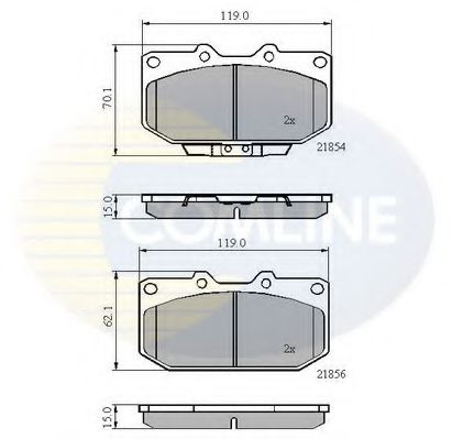 Тормозные колодки COMLINE CBP3829