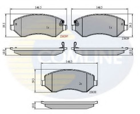Гальмівні колодки COMLINE CBP31162