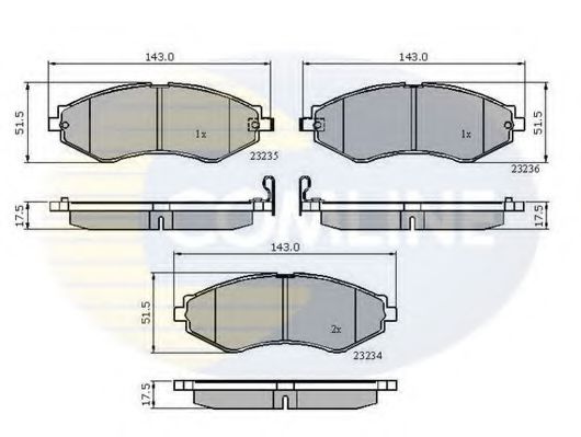 Тормозные колодки COMLINE CBP31189