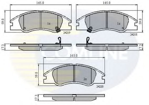 Гальмівні колодки COMLINE CBP31321