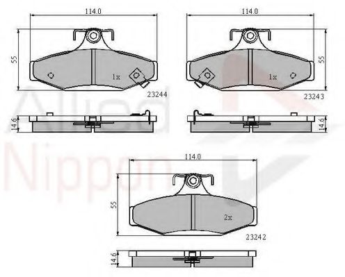 Тормозные колодки COMLINE ADB3586