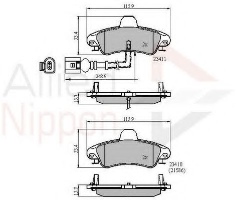 Тормозные колодки COMLINE ADB11235
