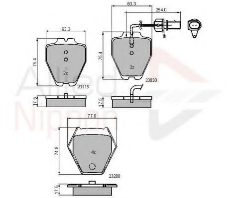 Тормозные колодки COMLINE ADB11771