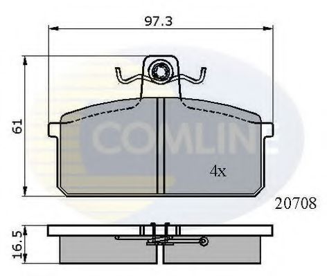 Тормозные колодки COMLINE CBP0204