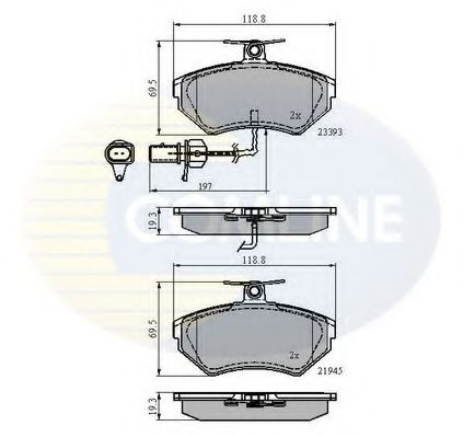 Тормозные колодки COMLINE CBP1736