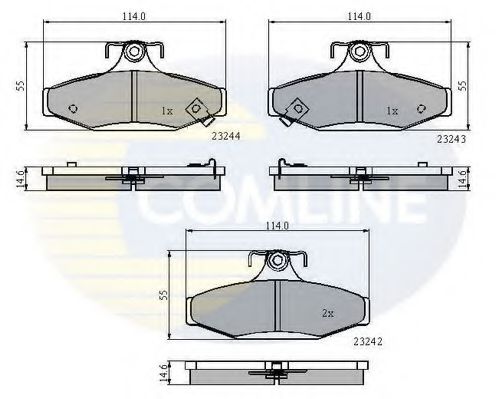 Тормозные колодки COMLINE CBP3586
