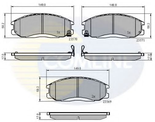 Гальмівні колодки COMLINE CBP3938