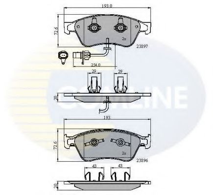 Тормозные колодки COMLINE CBP11740