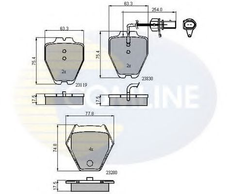 Тормозные колодки COMLINE CBP11771