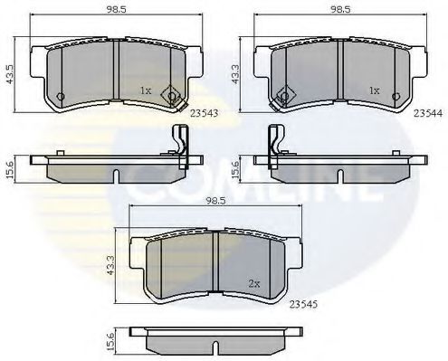 Гальмівні колодки COMLINE CBP31126