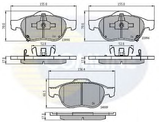 Тормозные колодки COMLINE CBP31249