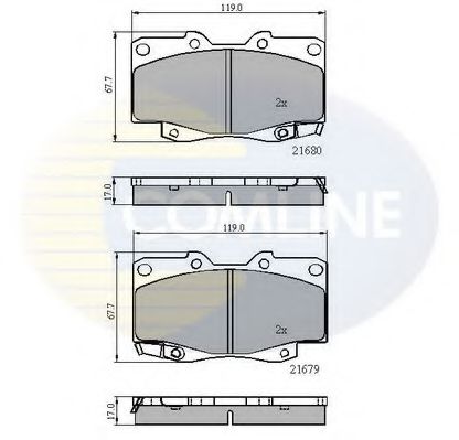 Тормозные колодки COMLINE CBP31574