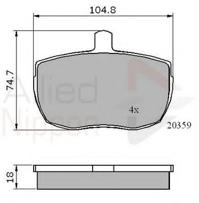 Тормозные колодки COMLINE ADB0319